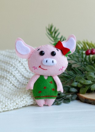Christmas pig ornament2 photo