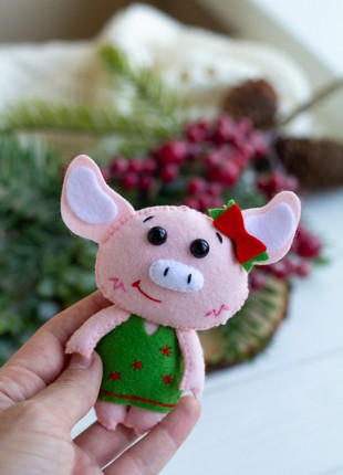 Christmas pig ornament3 photo