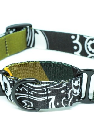 Martingale dog collar nylon BAT&RO "Gangsta" M (35-45cm)3 photo
