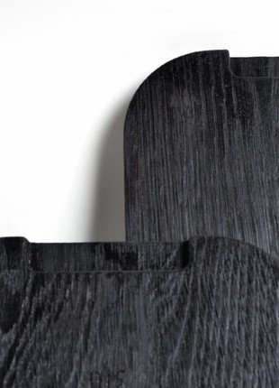 Black Cutting Board, Custom Black Serving Board, Burnt wood6 photo