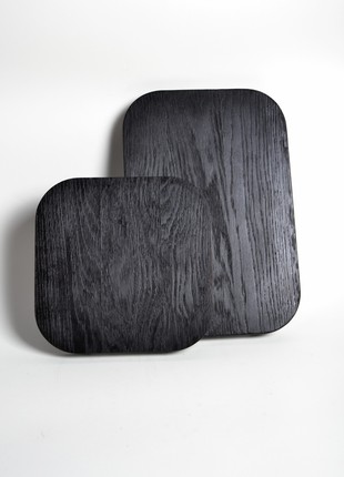 Black Cutting Board, Custom Black Serving Board, Burnt wood1 photo
