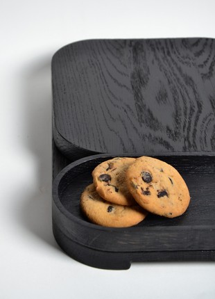 Black Cutting Board, Custom Black Serving Board, Burnt wood9 photo