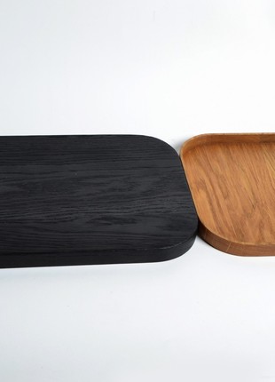 Black Cutting Board, Custom Black Serving Board, Burnt wood4 photo