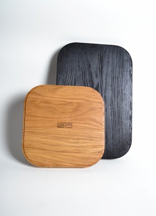 Black Cutting Board, Custom Black Serving Board, Burnt wood5 photo