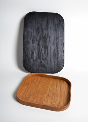 Black Cutting Board, Custom Black Serving Board, Burnt wood7 photo