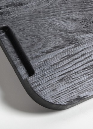 Black Cutting Board, Custom Black Serving Board, Burnt wood3 photo