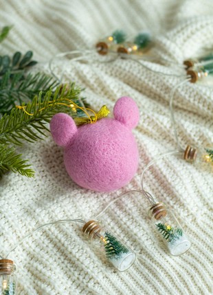 Christmas wool pig ornament7 photo