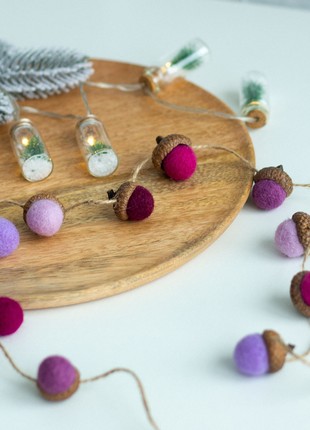 Christmas acorns garland7 photo