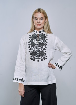 Rubatka Rampage white with embroidery (linen)1 photo