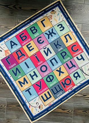 Designer  scarf ""Ukrainian alphabet ,,  from the designer Art Sana
