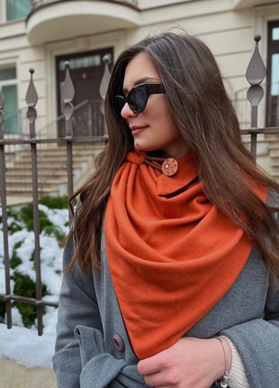 Stylish scarf double-sided scarf ,,,Ukrainian color,,  with original clasp, unisex2 photo