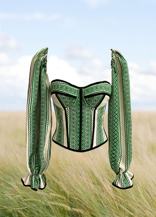 Corset with ukrainian ornament2 photo