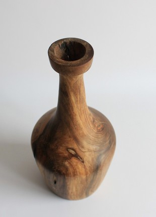Large decorative vase handmade, wooden ikebana vase for dried flower7 photo