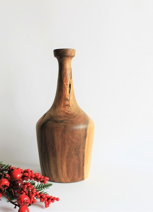 Large decorative vase handmade, wooden ikebana vase for dried flower8 photo