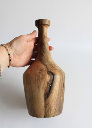 Large decorative vase handmade, wooden ikebana vase for dried flower2 photo