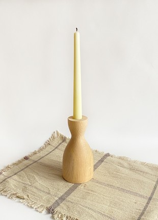 Handmade candlesticks set of 3, decorative rustic  wooden vase3 photo