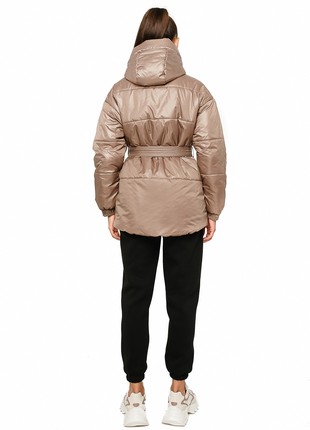 SHORT DOWN JACKET IN COFFEE COLOR2 photo