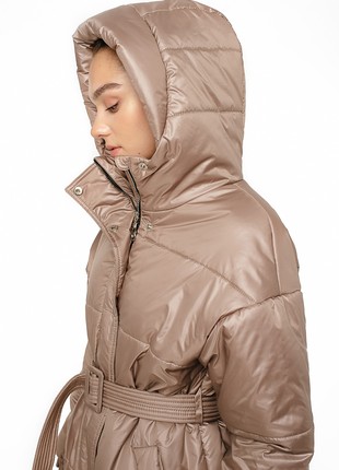 SHORT DOWN JACKET IN COFFEE COLOR5 photo