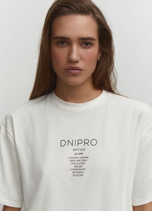 T-shirt with Dnipro print in milk
