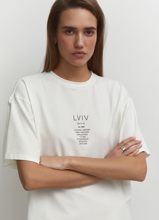 T-shirt with Lviv print in milk1 photo