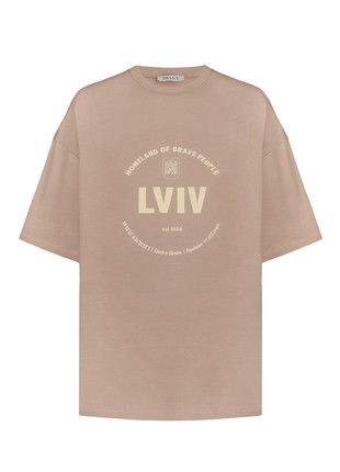 T-shirt with Lviv print in beige