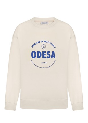 Sweatshirt with Odesa print in milk1 photo
