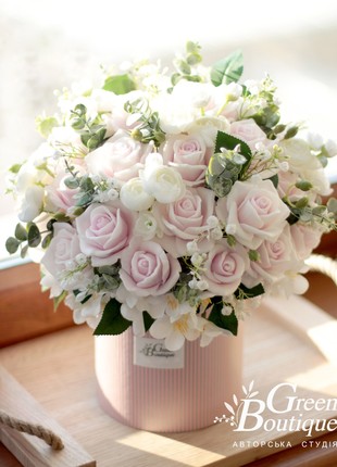 Luxurious interior bouquet of soap roses3 photo