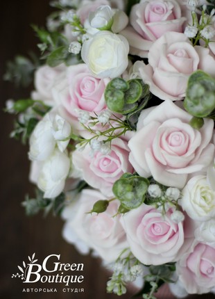 Luxurious interior bouquet of soap roses7 photo