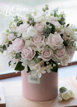 Luxurious interior bouquet of soap roses8 photo