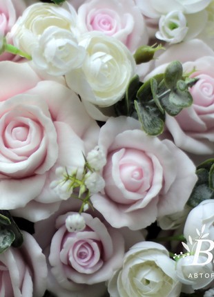 Luxurious interior bouquet of soap roses6 photo
