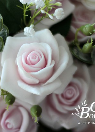 Luxurious interior bouquet of soap roses4 photo