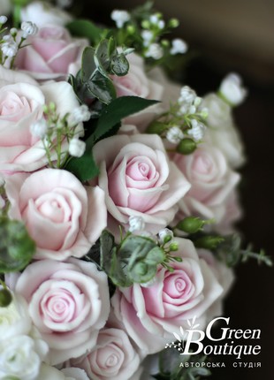 Luxurious interior bouquet of soap roses9 photo