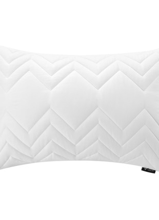 PILLOW NORDIC COMFORT+ TM IDEIA 50X70 CM WITH QUILTED ZIPPERED COVER WHITE1 photo