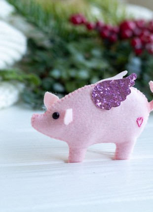 Christmas pig ornament