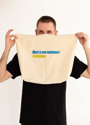 set ecoshopping bag with T-shirt,  print, black/nude1 photo