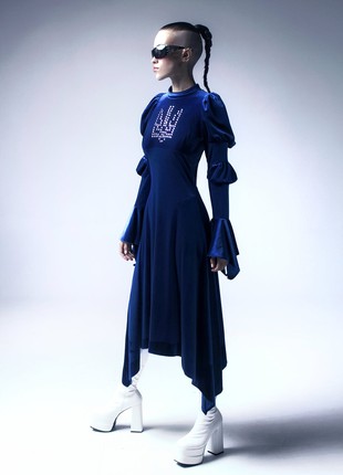 Blue velvet fancy dress