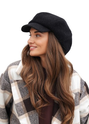 Women's top newsboy hat 8 panel baker boy paperboy cap grey2 photo