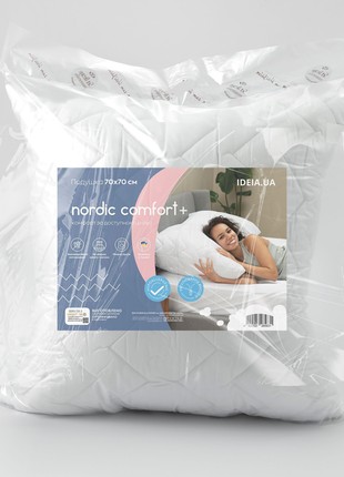 PILLOW NORDIC COMFORT+ TM IDEIA 70X70 CM WITH ZIPPER WHITE7 photo