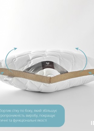 PILLOW PRESENT WITH BREATHABLE EDGE TM IDEIA 50X70 CM WHITE/BEIGE5 photo