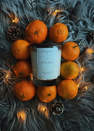 Coconut wax candle TANGERINE2 photo