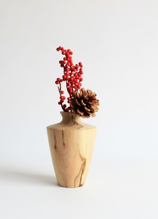 Handmade rustic vase, unique wooden decorative vase for home decoration4 photo