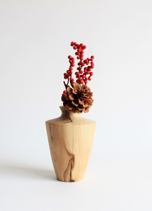 Handmade rustic vase, unique wooden decorative vase for home decoration7 photo