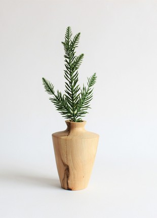 Handmade rustic vase, unique wooden decorative vase for home decoration2 photo