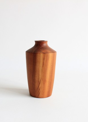 Rustic decorative vase, handmade wooden  unique table decor9 photo