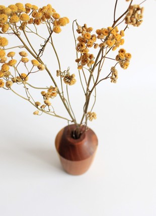 Rustic decorative vase, handmade wooden  unique table decor3 photo
