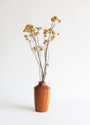 Rustic decorative vase, handmade wooden  unique table decor10 photo