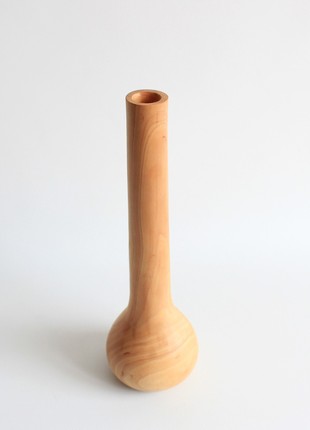 Tall decorative vase handmade, light wooden scandinavian decor7 photo
