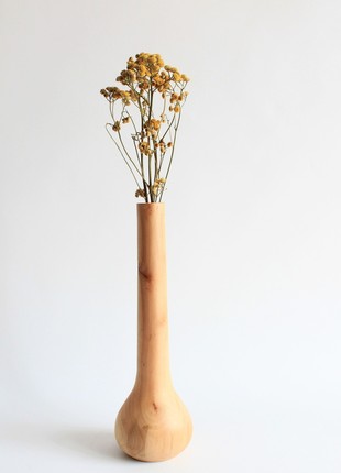 Tall decorative vase handmade, light wooden scandinavian decor5 photo