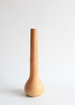 Tall decorative vase handmade, light wooden scandinavian decor8 photo