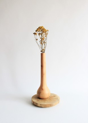 Tall decorative vase handmade, light wooden scandinavian decor6 photo